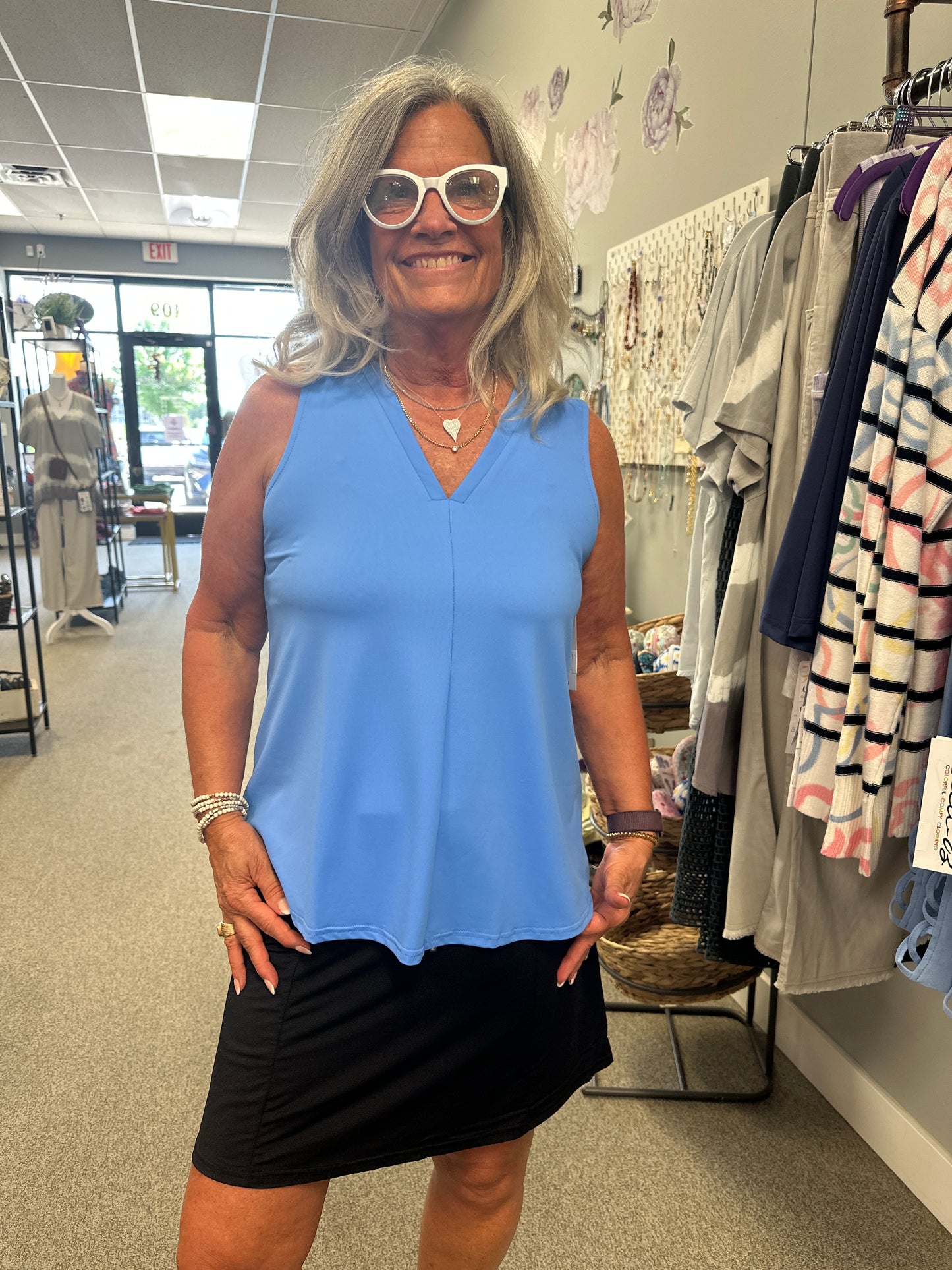 Sleeveless V-Neck Tank