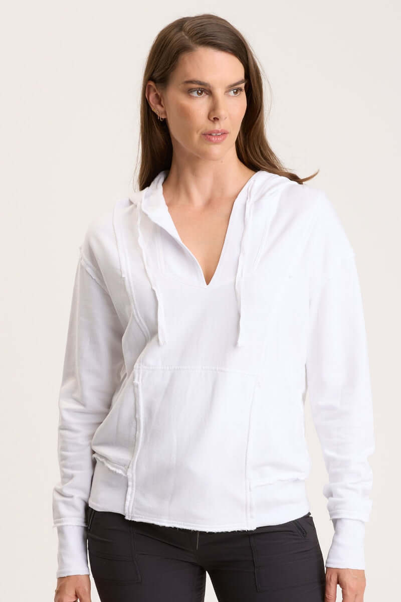 white hoodie