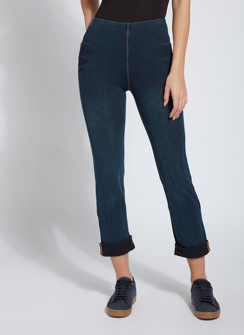blue navy indigo denim lysse comfy jeans