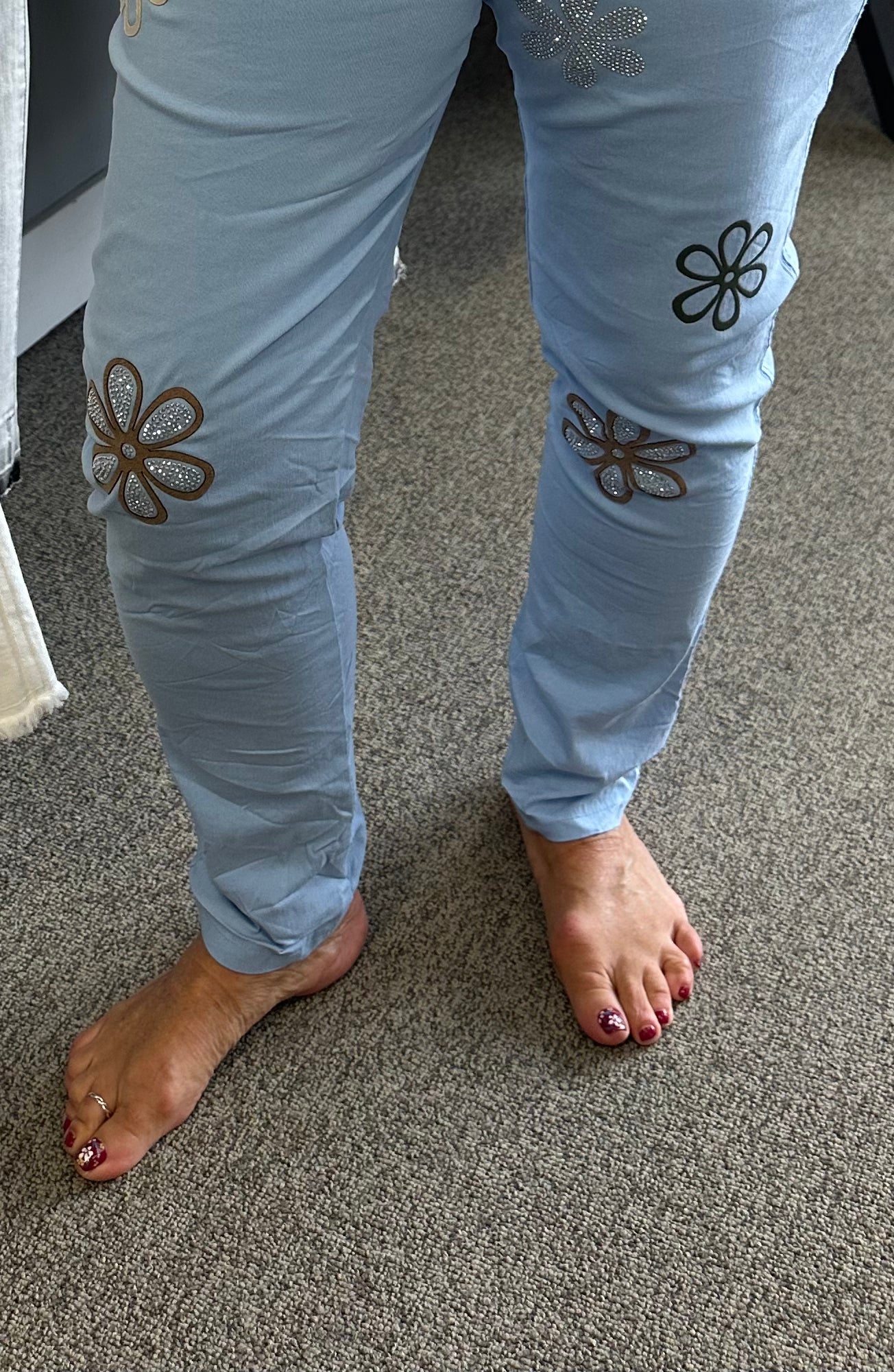Sky Blue Flower Pant