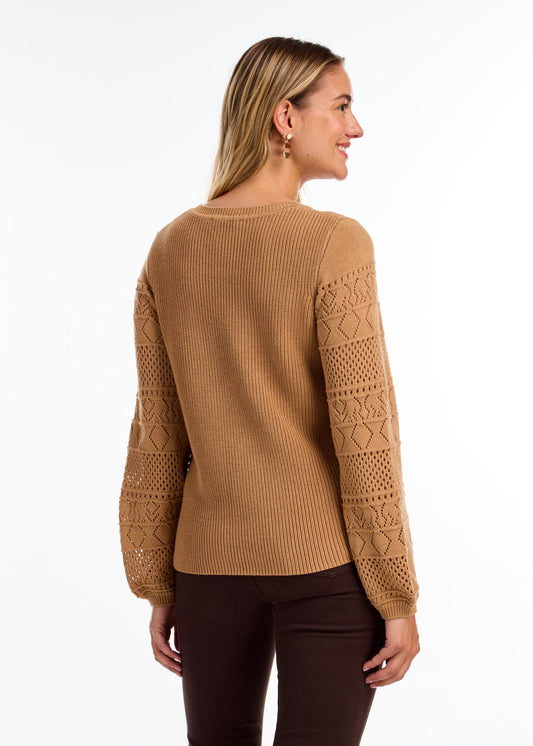 tan rust brown sweater, cute design