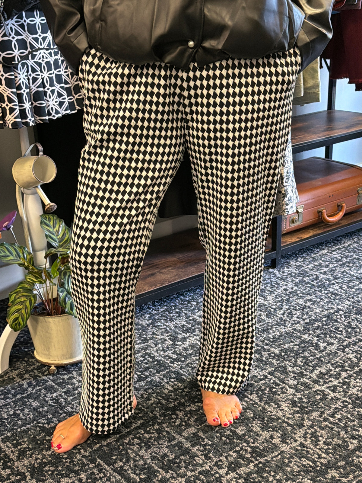 Black & White Diamond Pant