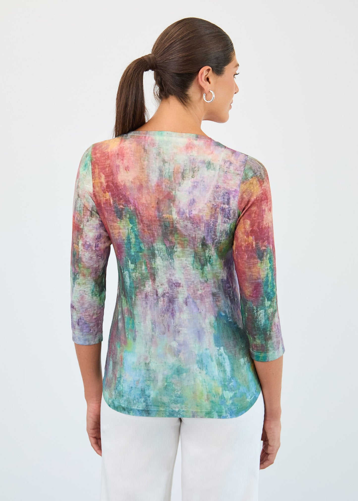 Colorful 3/4 Sleeve Top