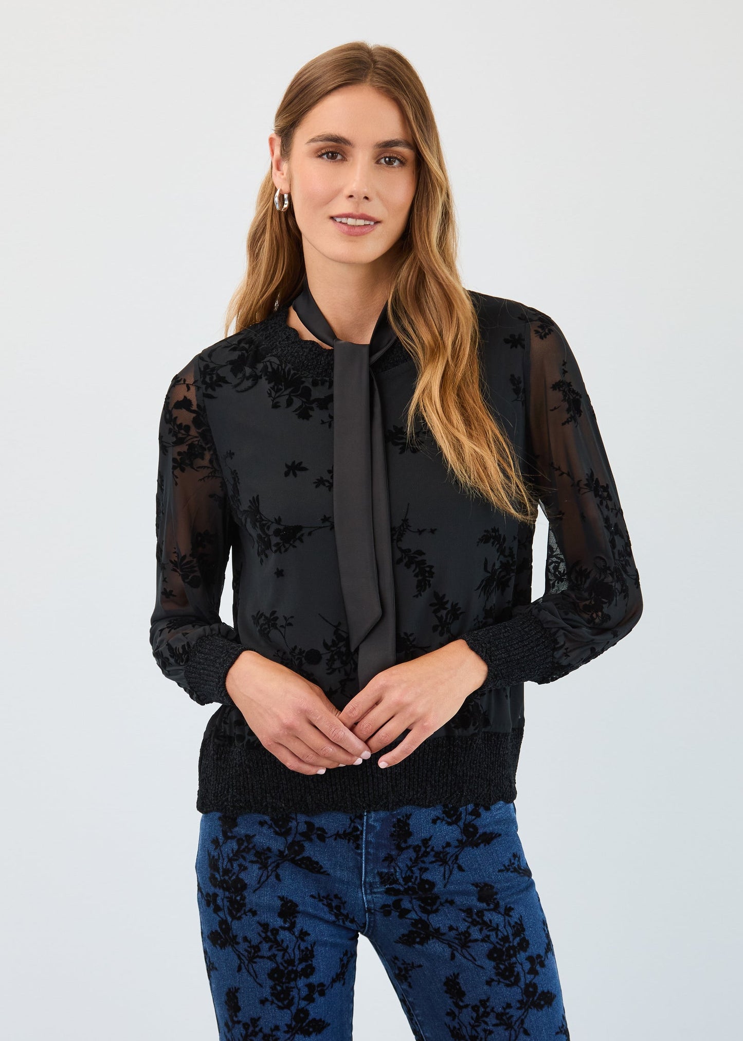 Flocked Mesh Top