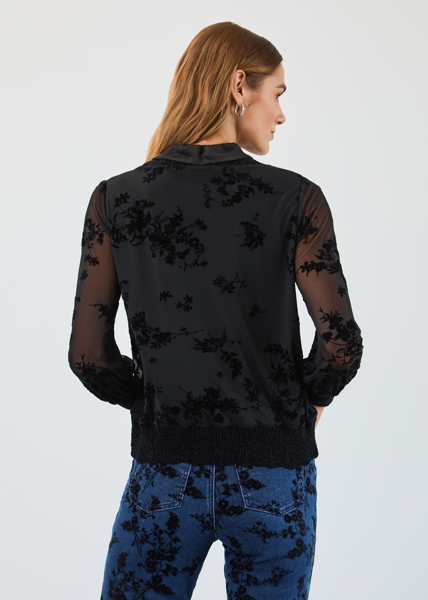 Flocked Mesh Top