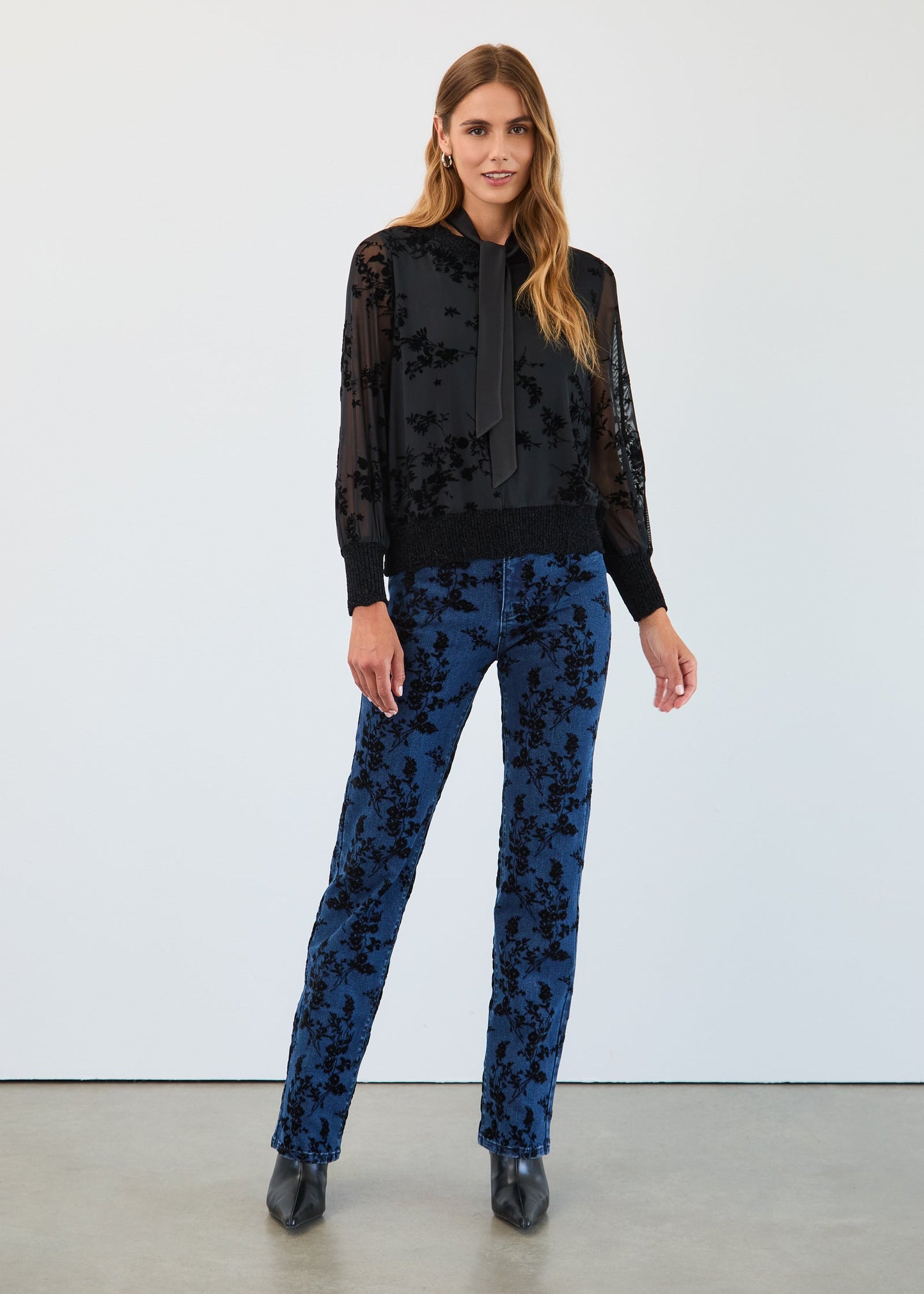 Flocked Mesh Top