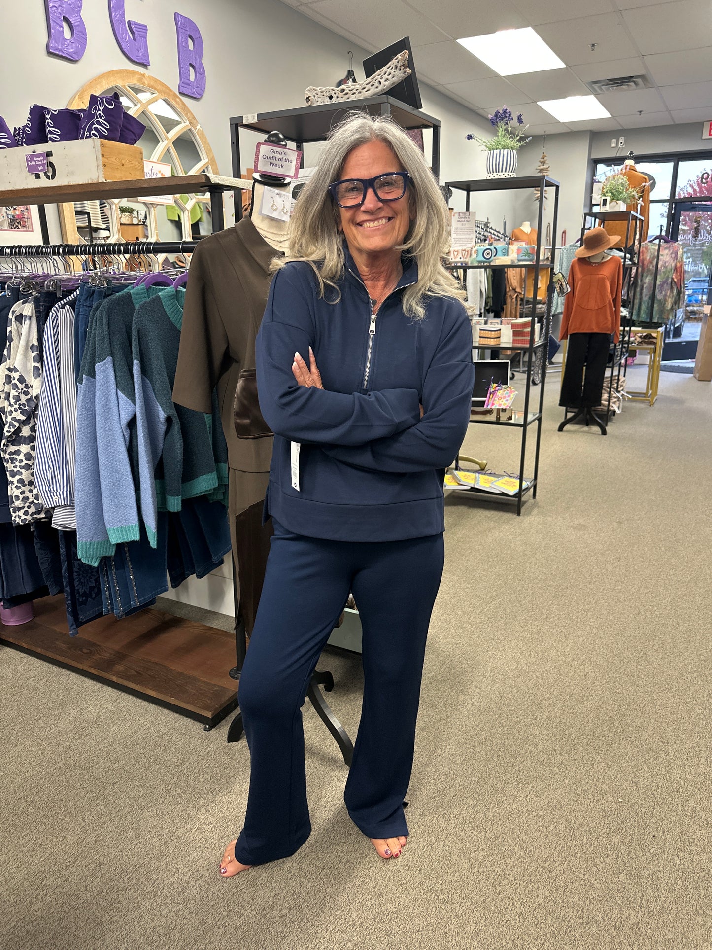 Navy Half Zip