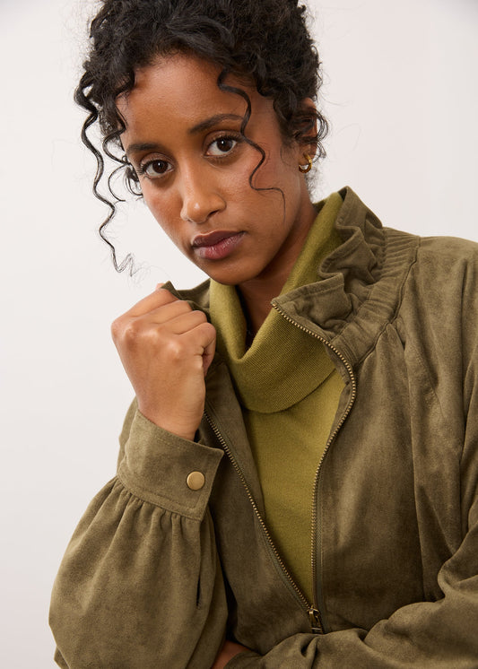 Cinched Hem Bpmber Jacket