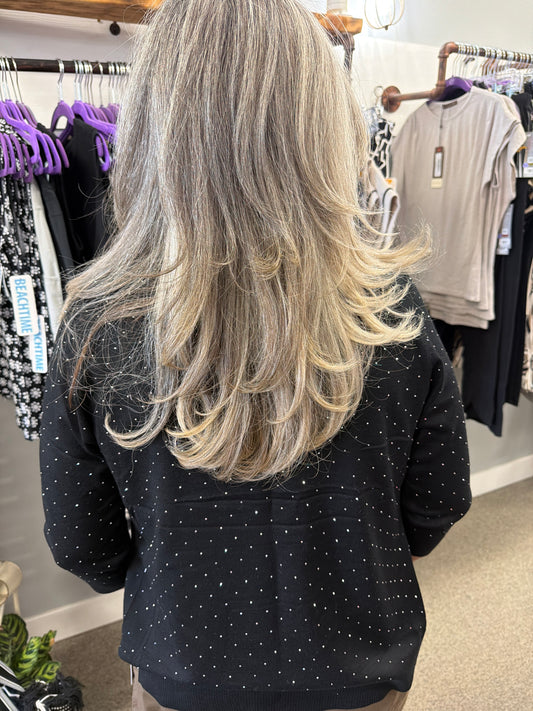 3/4 Sleeve Rhinestone