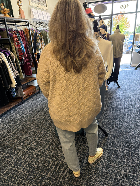 Denim Trim Sweater