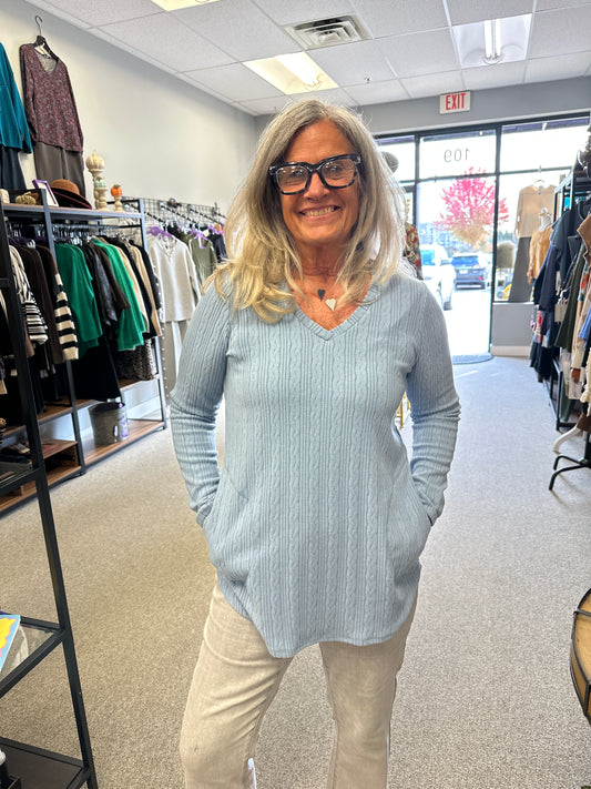 V~Neck Long Sleeve Sweater