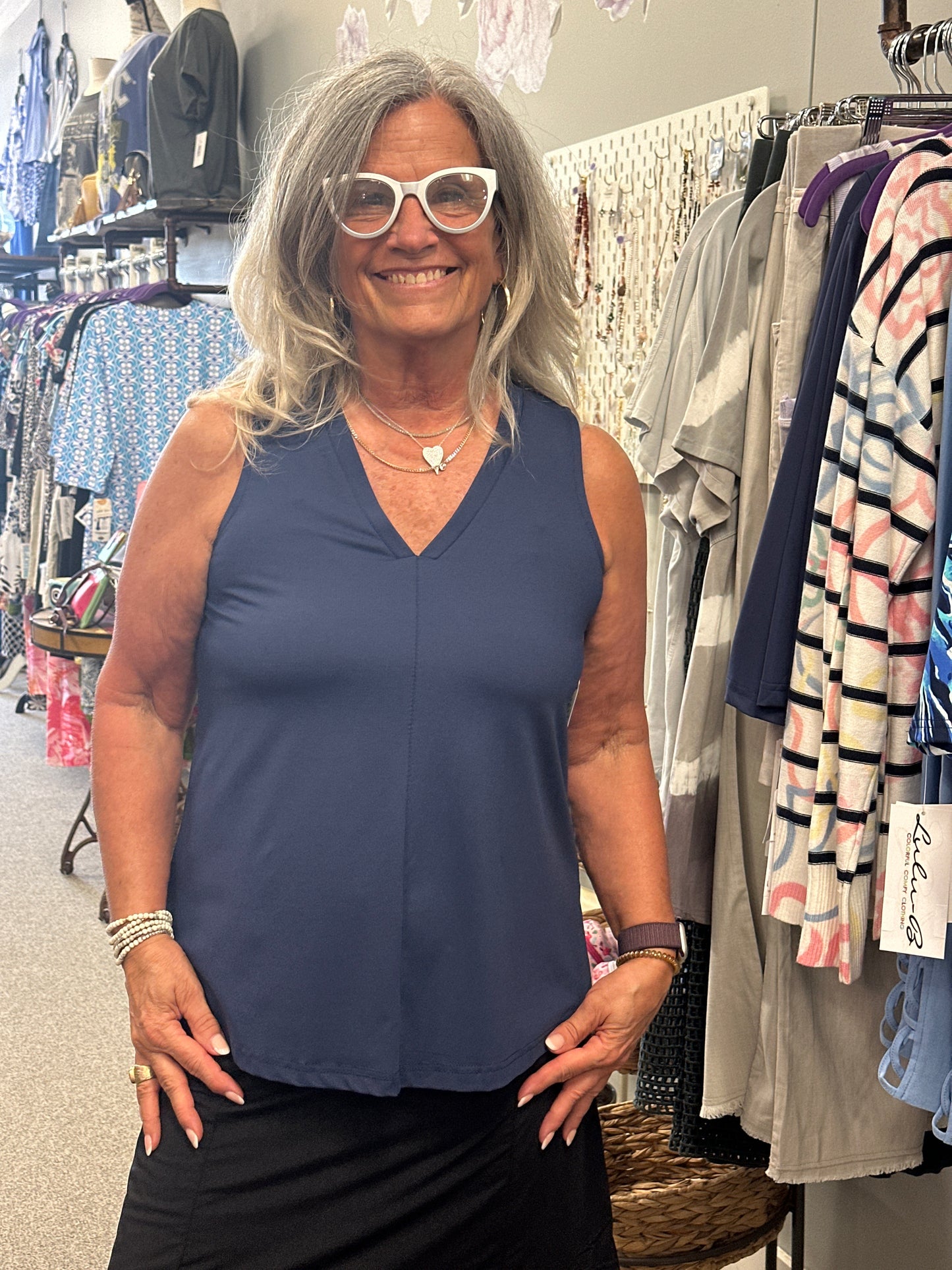 Sleeveless V-Neck Tank