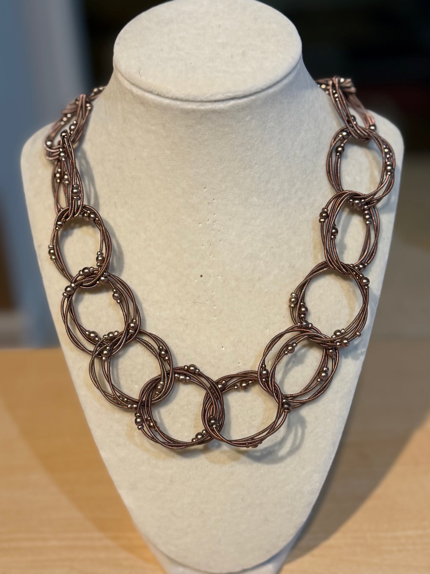 Copper Multi-Ring Necklace