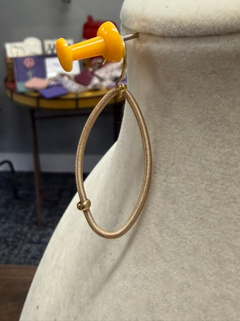 Gold Oval Earring