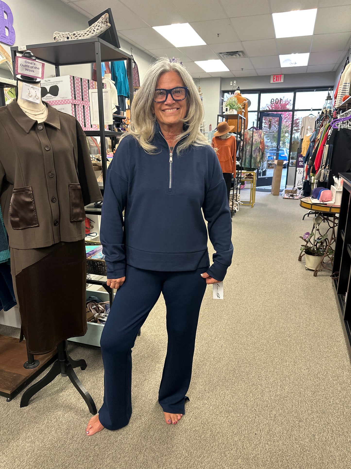 Navy Half Zip