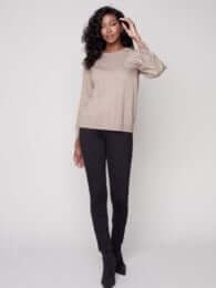 Feathered Sleeve Sweater
