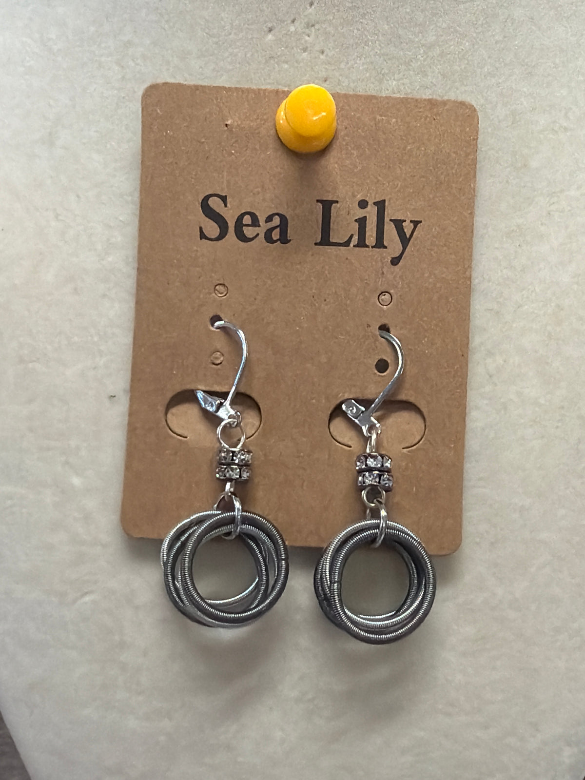 Hoop Earrings with Crystal Bead