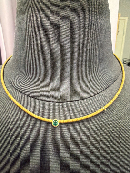 Beaded Hematite with Glass Bead