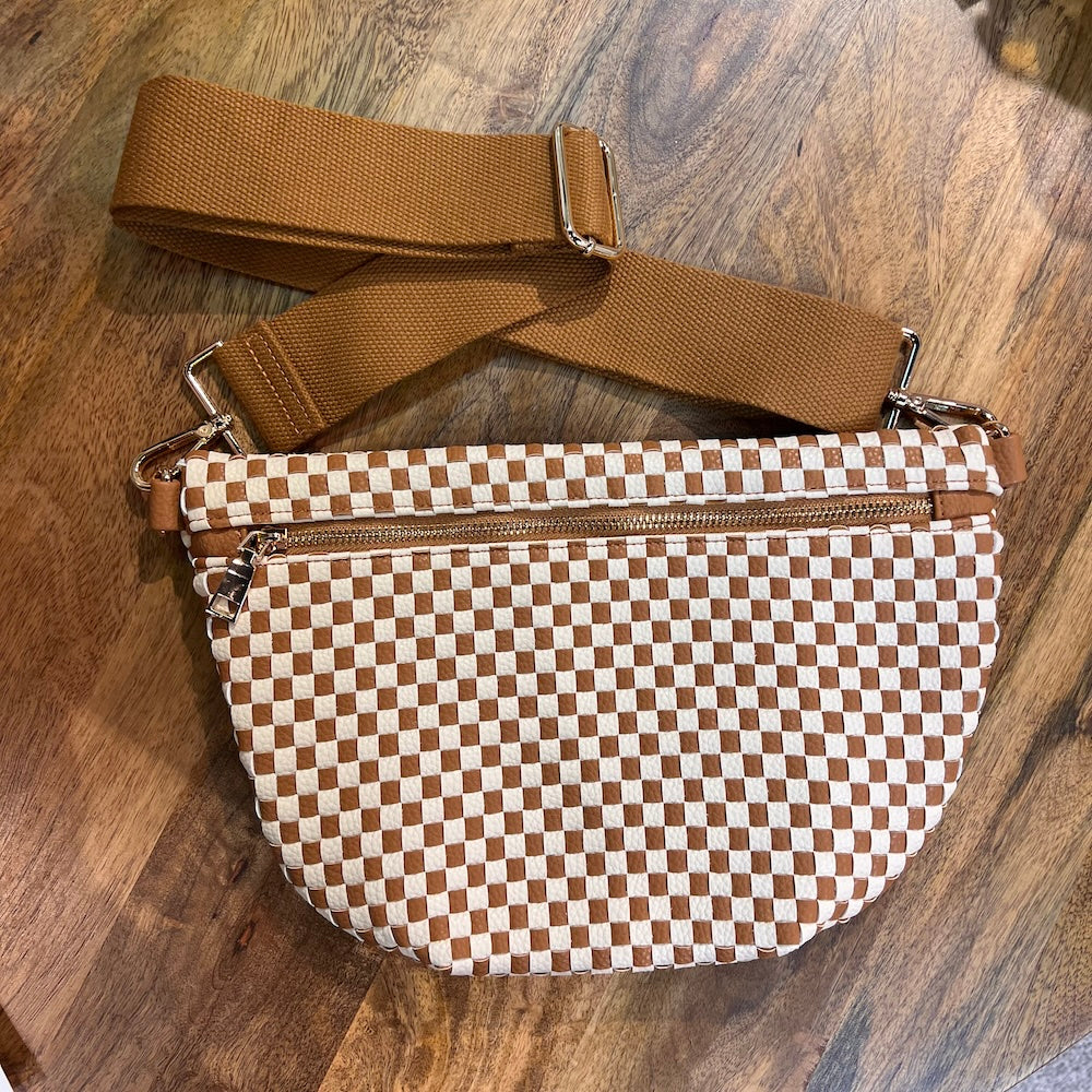 Westlyn Woven Bag checkered brown