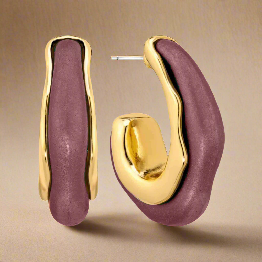 Dusty Pink Hoops