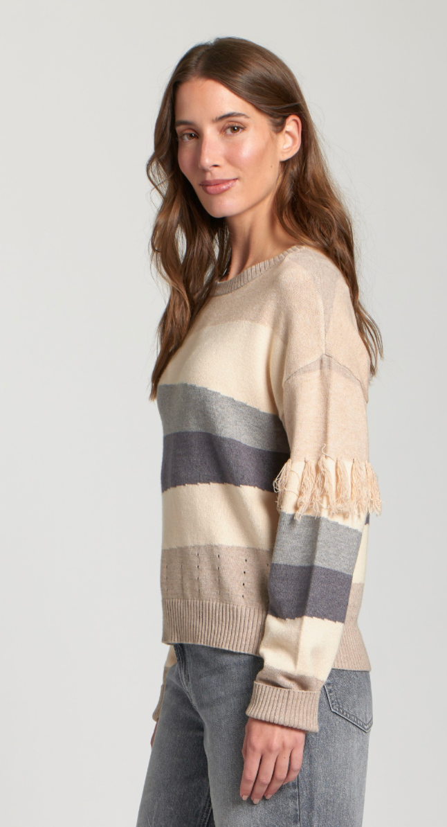 Fringe Arm Sweater