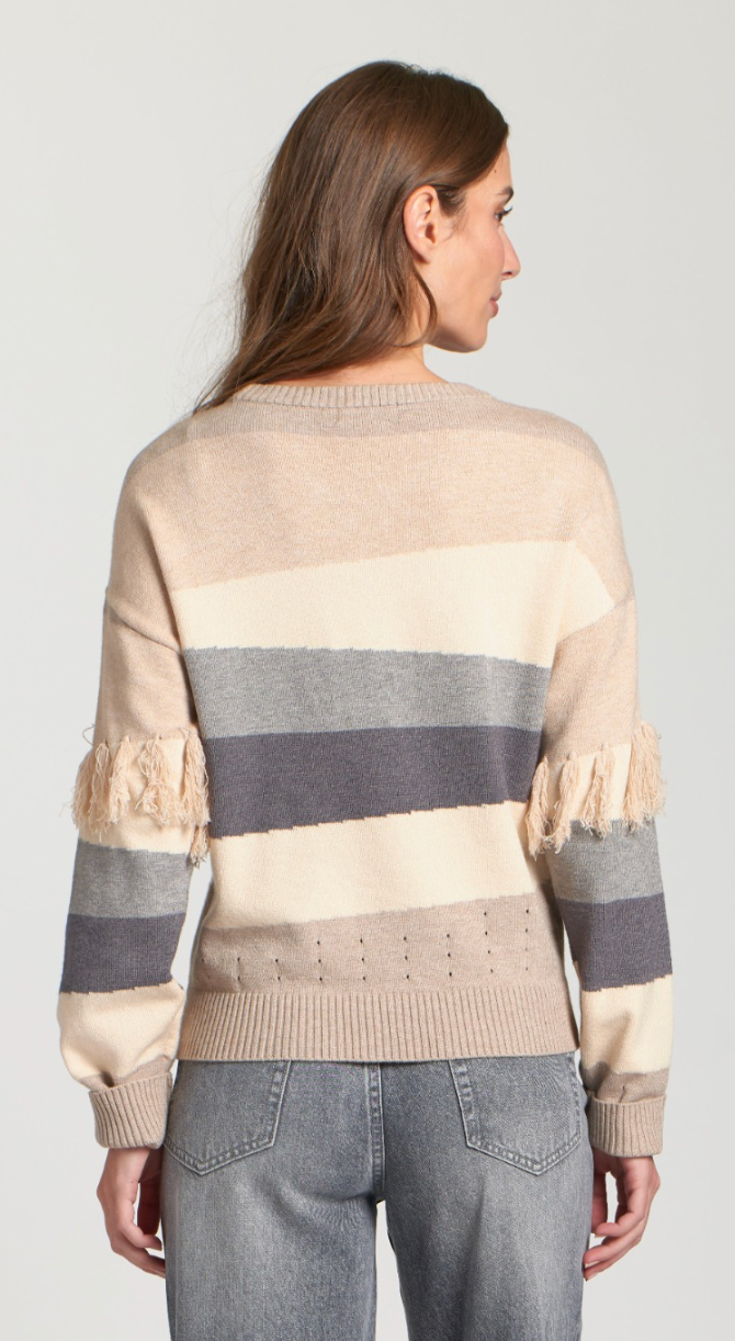 Fringe Arm Sweater
