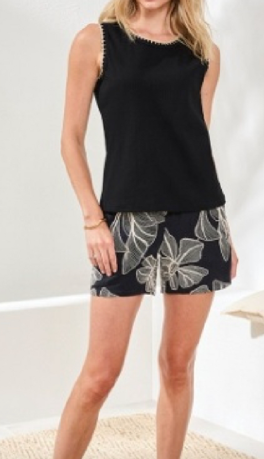 Sleeveless Top with Crochet Detail by Tribal