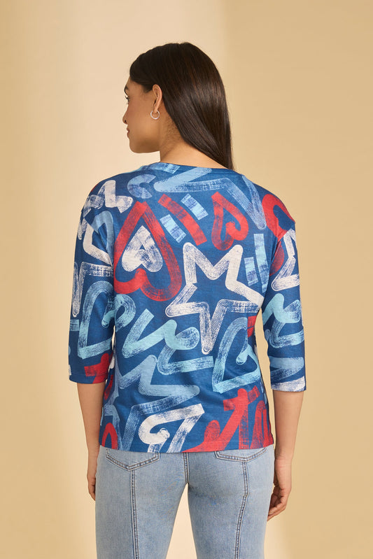 Abstract 3/4 Sleeve