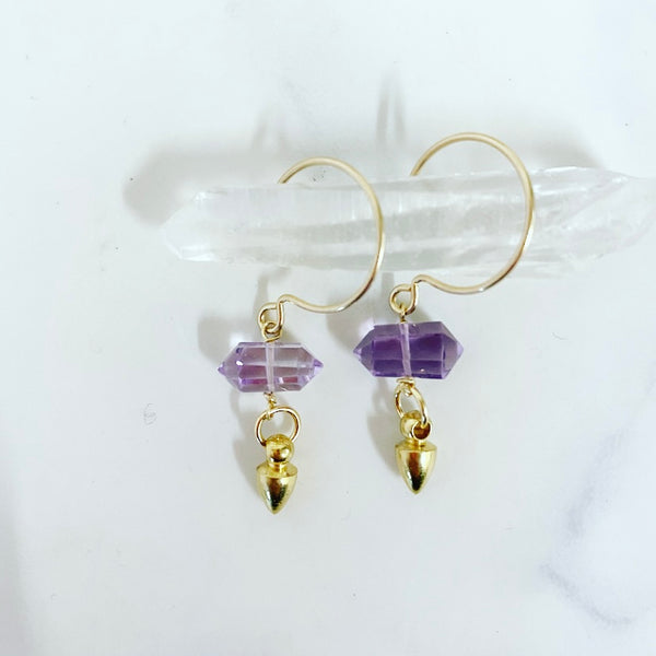 Amethyst Spire Earrings