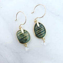 olive gold earrings