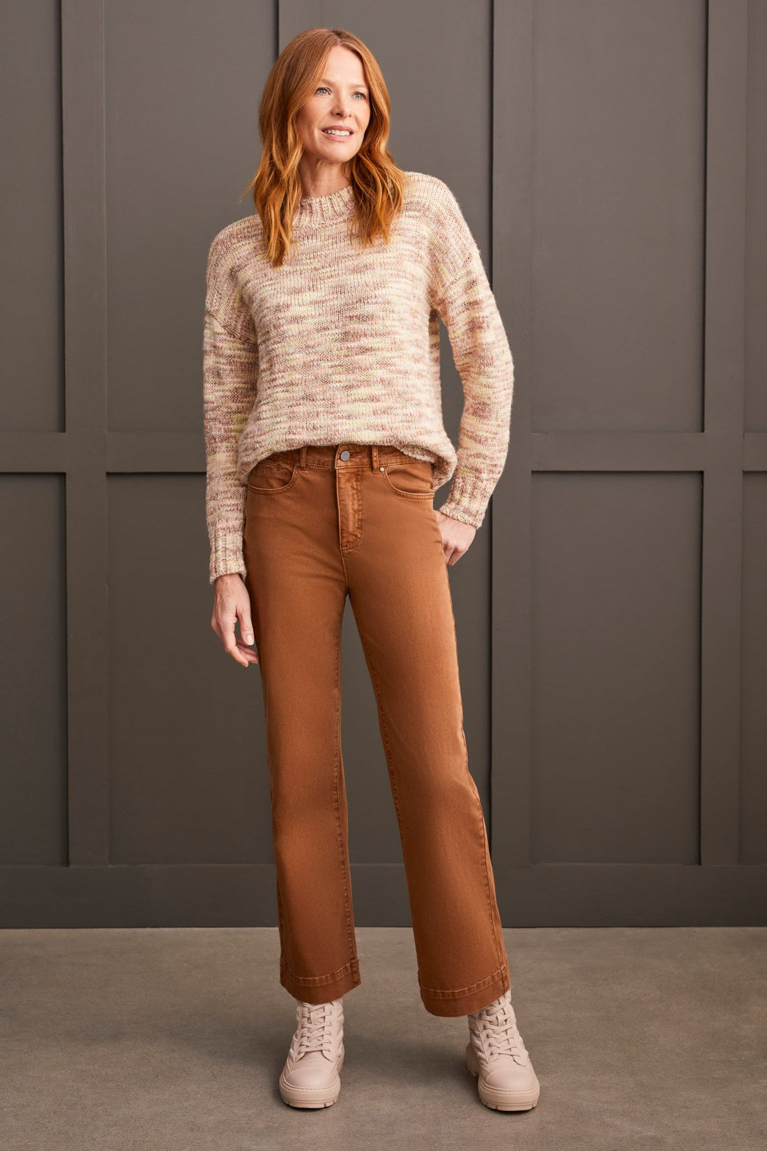 tribal, wide leg pant, fall pant, cute pants, chic pants, auburn, orange, burnt orange