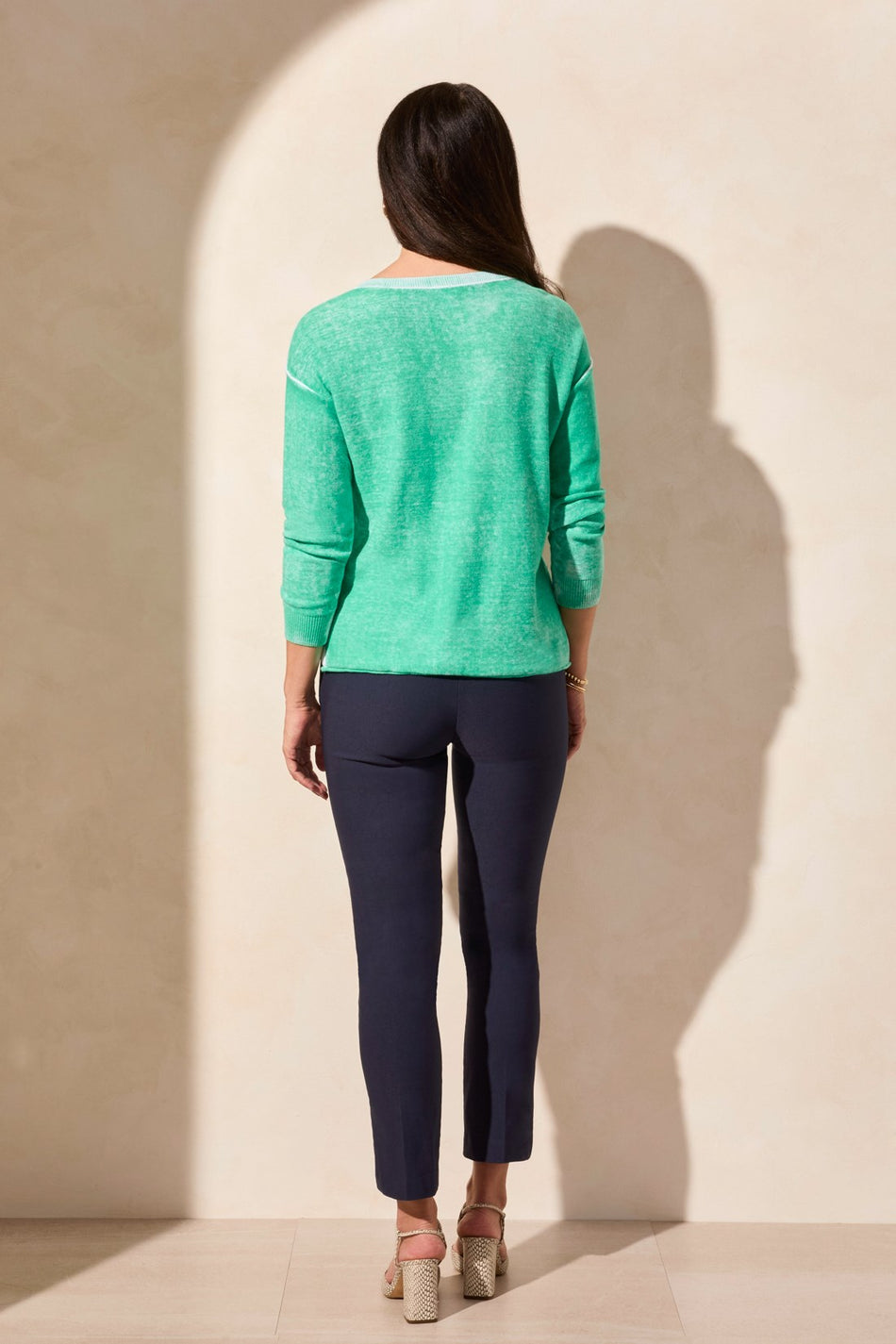 Cotton V-Neck Lightweight Sweater