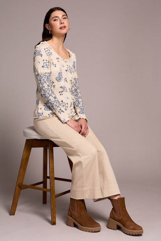 Pointelle Scoop Neck