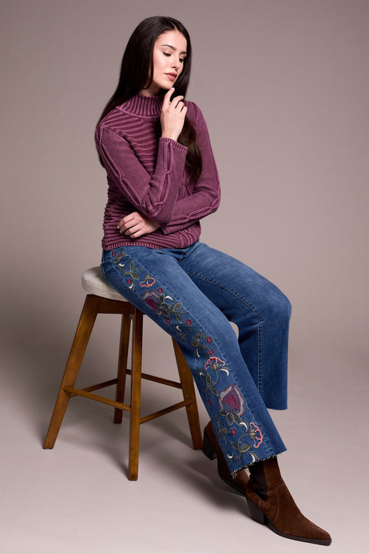 Vintage Wash Mock Neck