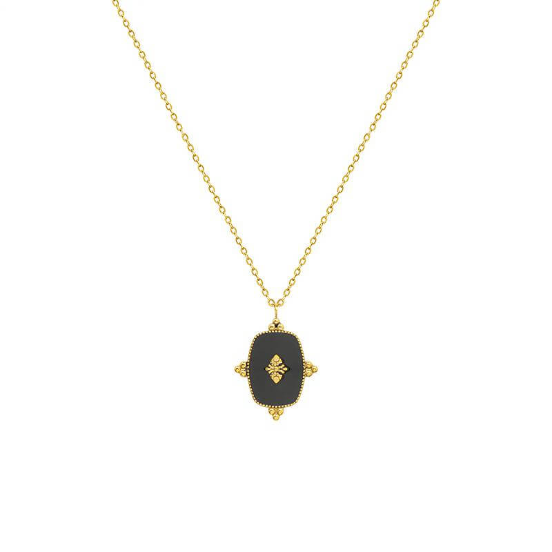 Black Pendant Necklace