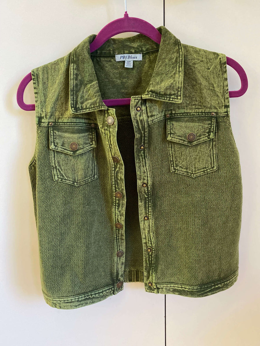 Pbj blues denim 2025 sweater vest