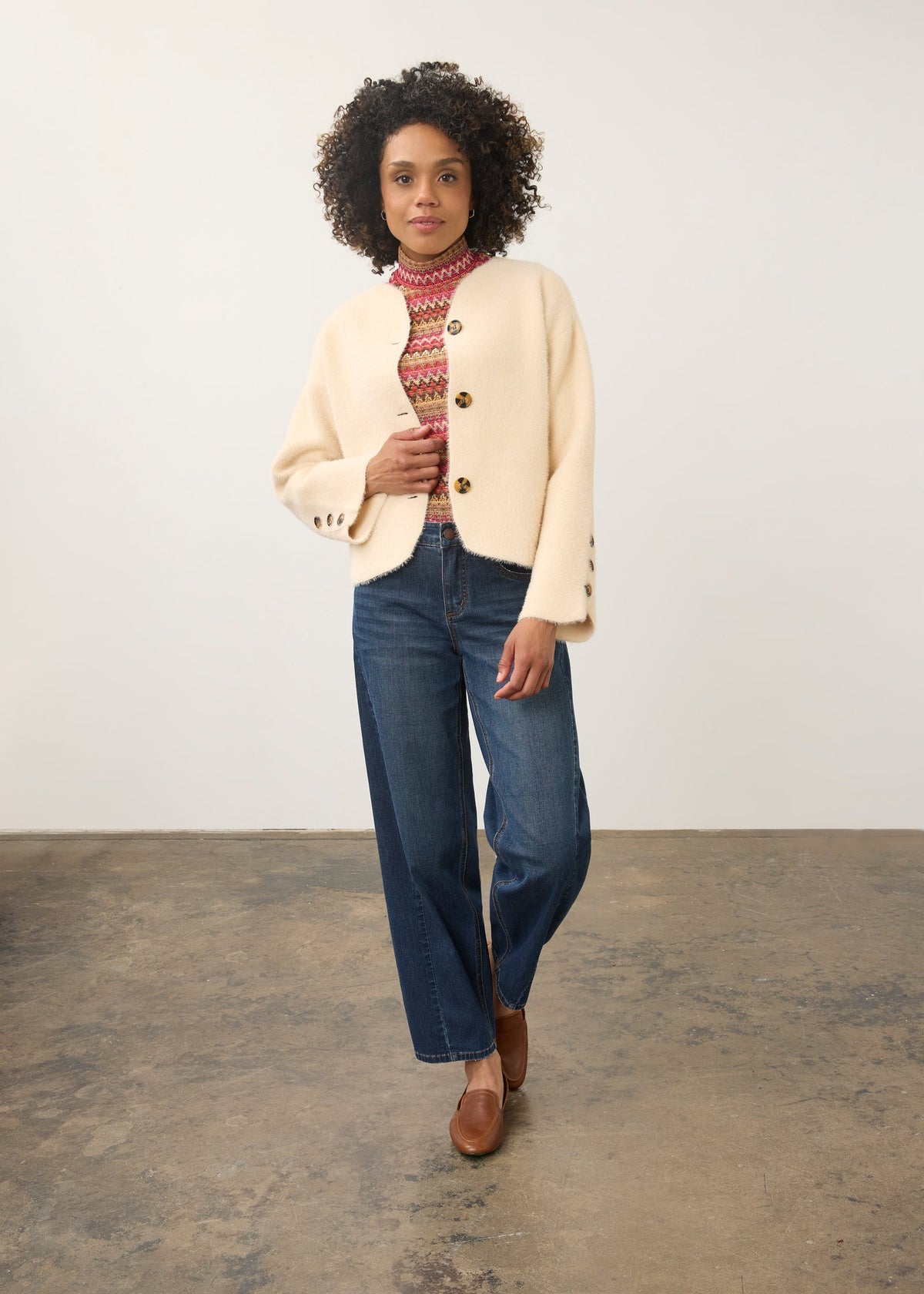 Collarless Jacket