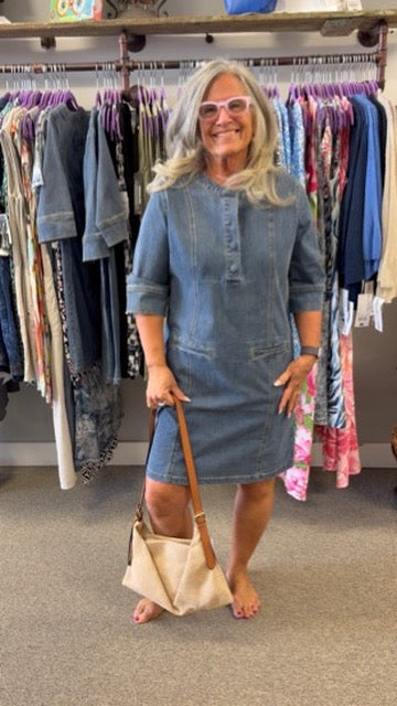 3/4 Sleeve Shift Dress
