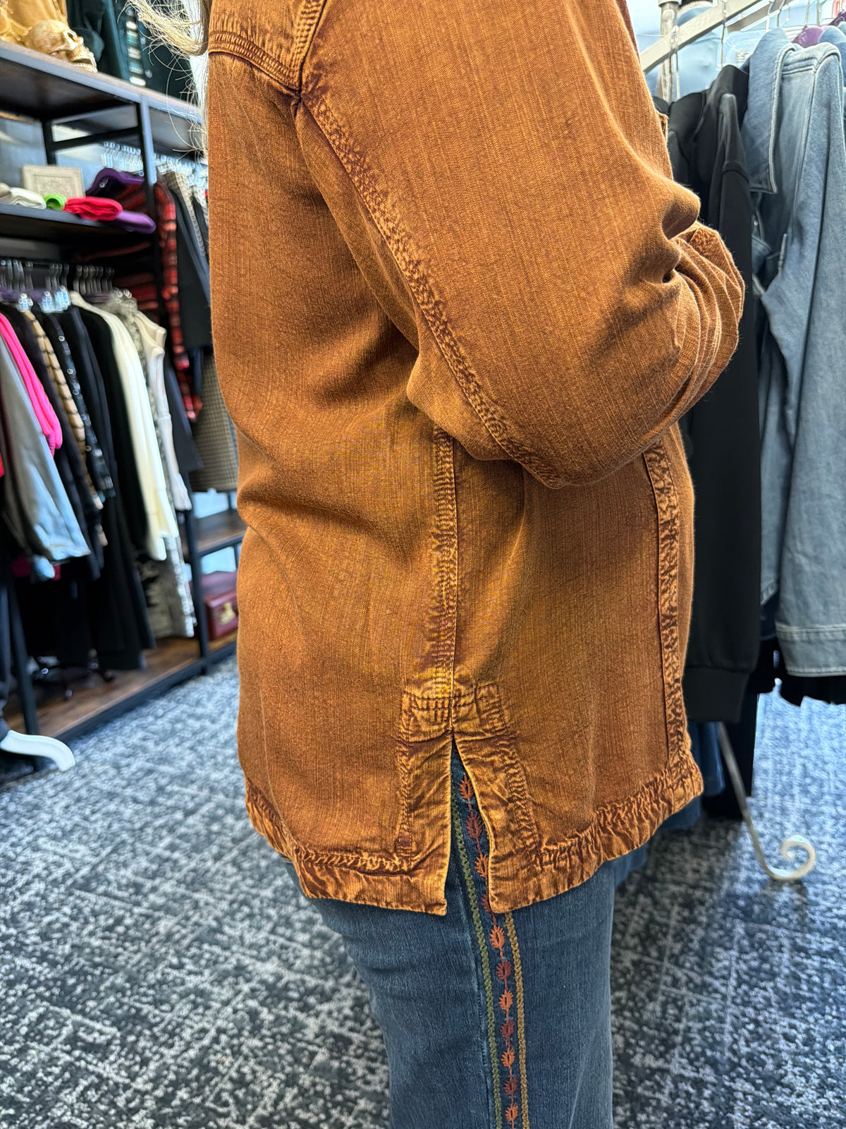 Chocolate Button Down Top