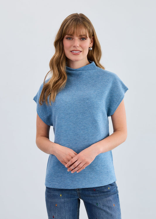 Ottoman Cap Sleeve Sweater