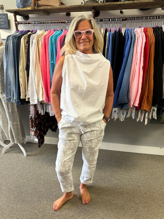 Sleeveless Cowl Top