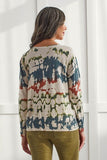 Cotton Abstract Print Sweater