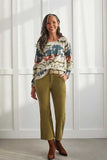 Corduroy Wide Hem Slit Pant