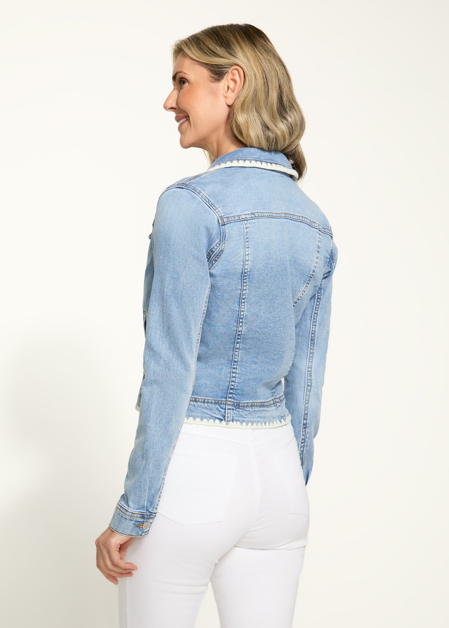 Crochet Stitch Denim Jacket