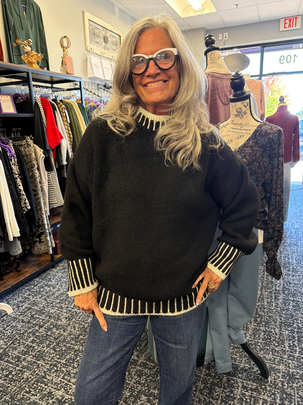 White Thread Sweater