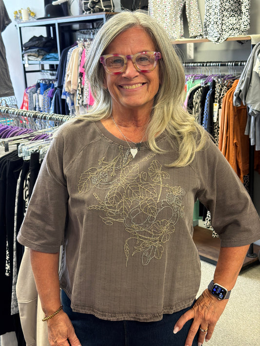 Embroidered Jory Top