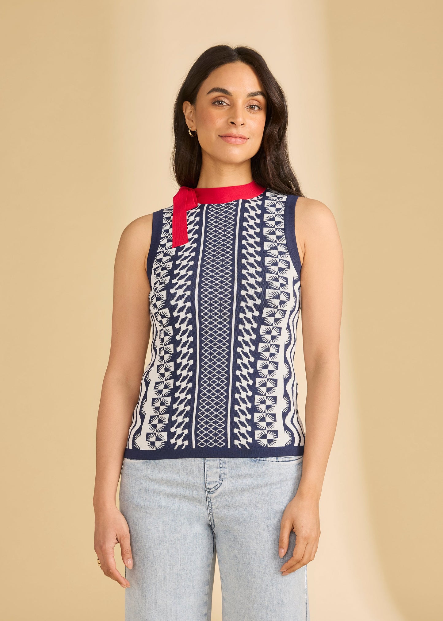 Sleeveless Jacquard