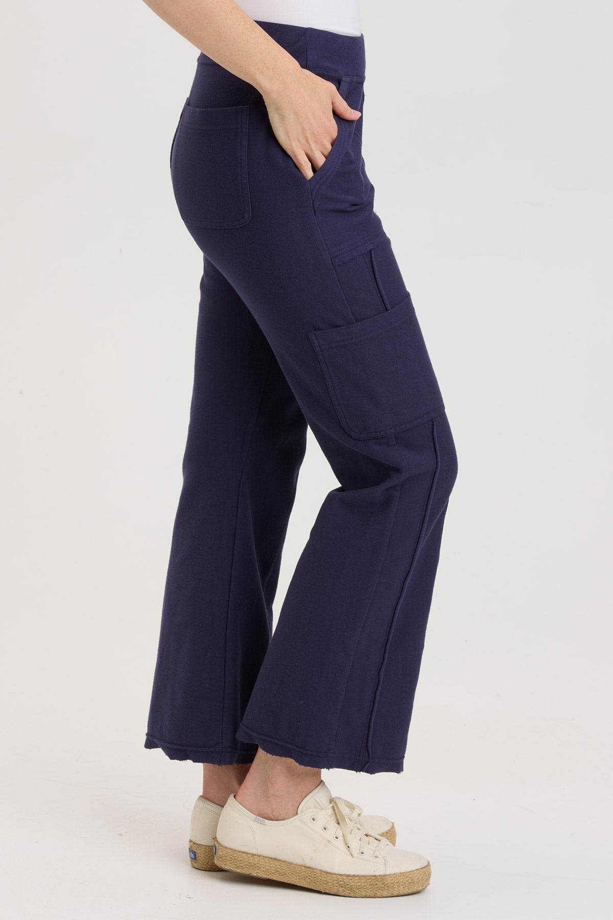 navy pants, soft pants