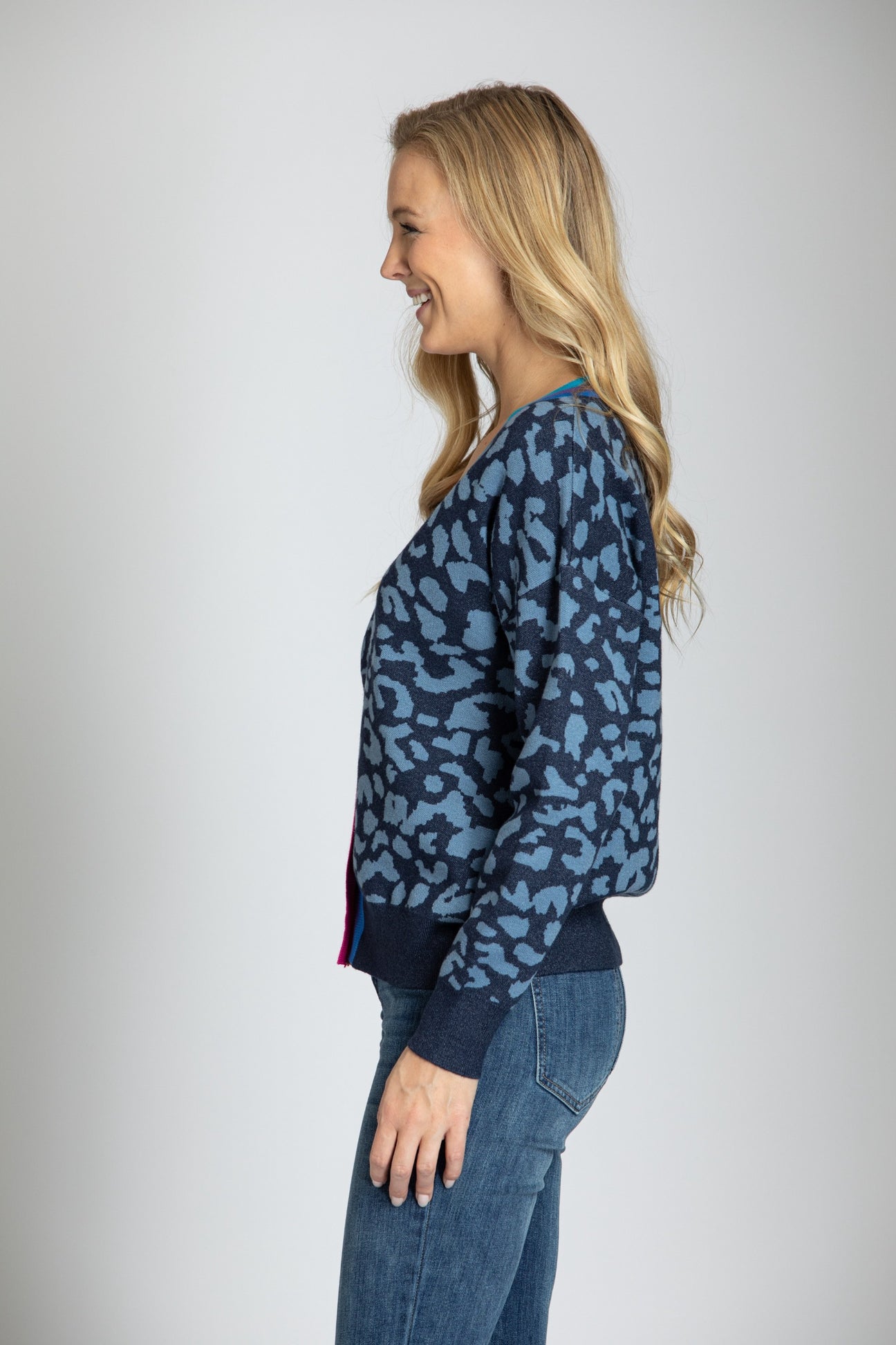 Indigo Leopard Sweater