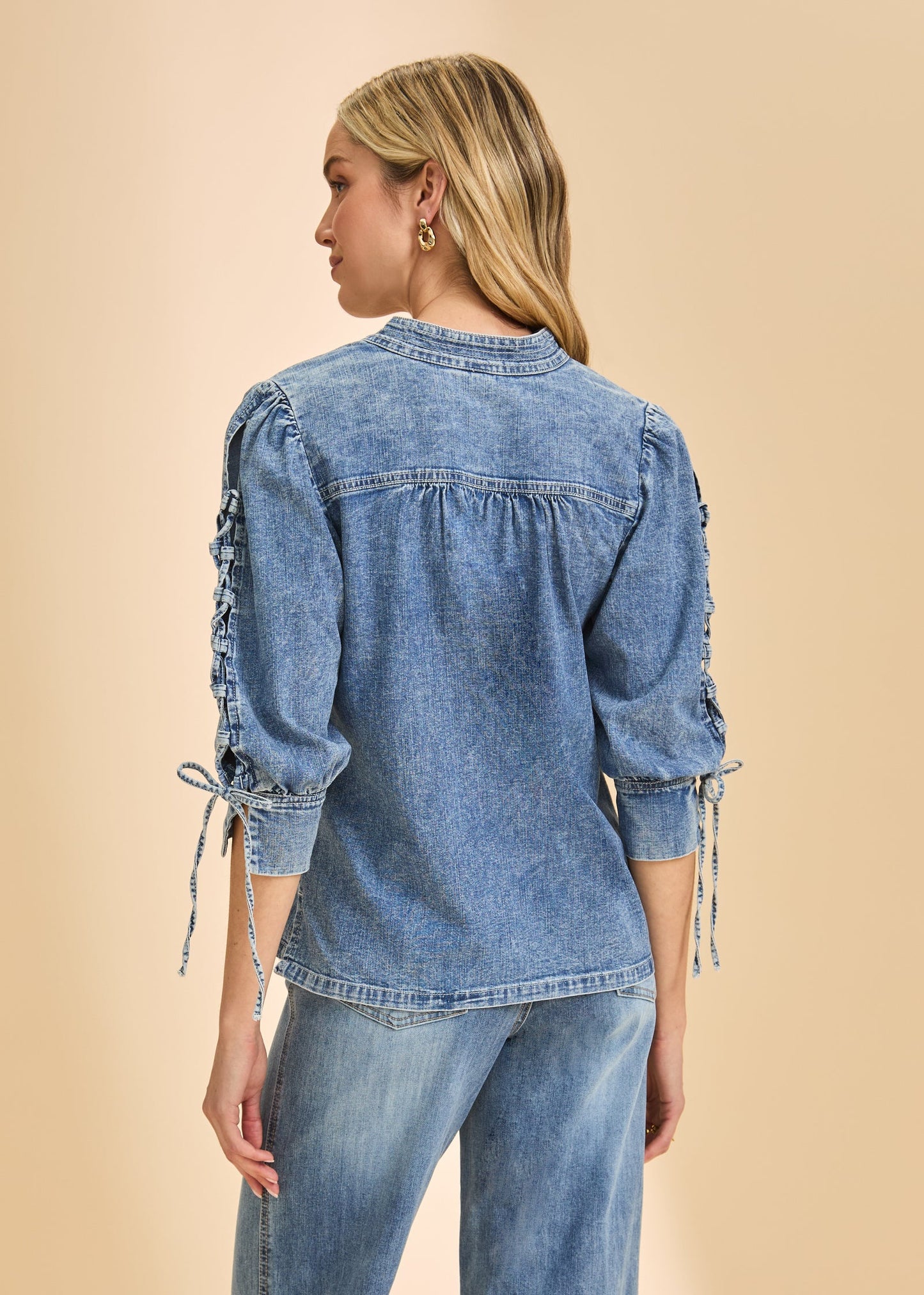 Lace Up Sleeve Shirt
